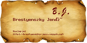 Brestyenszky Jenő névjegykártya
