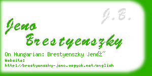 jeno brestyenszky business card